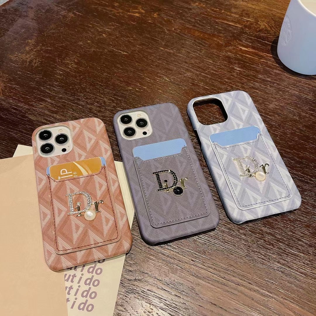 Luxury iPhone Case with Card Holder for iPhone 12-18 Pro & Pro Max