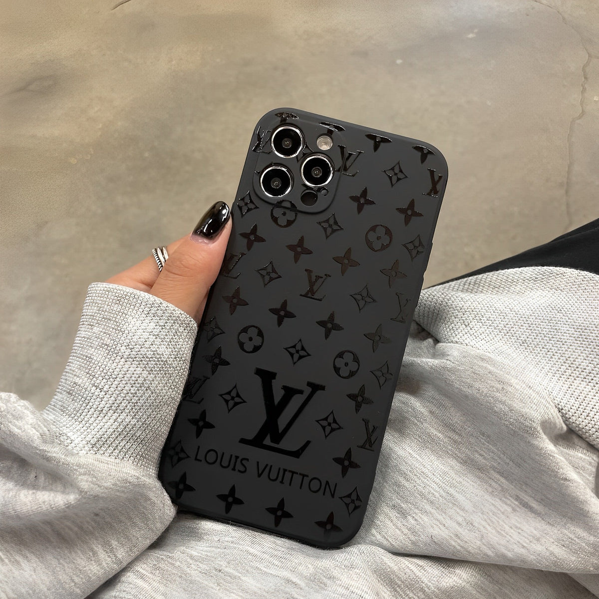 Premium Monogram Leather Case for iPhone 12-18 Pro & Pro Max