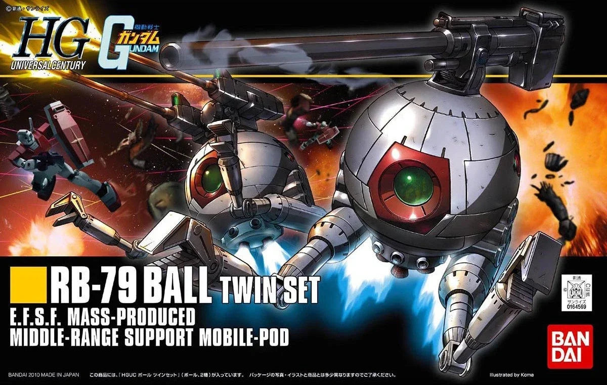 Gundam 1/144 HGUC #114 Gundam 0079 RB-79 Ball Twin Set Model Kit