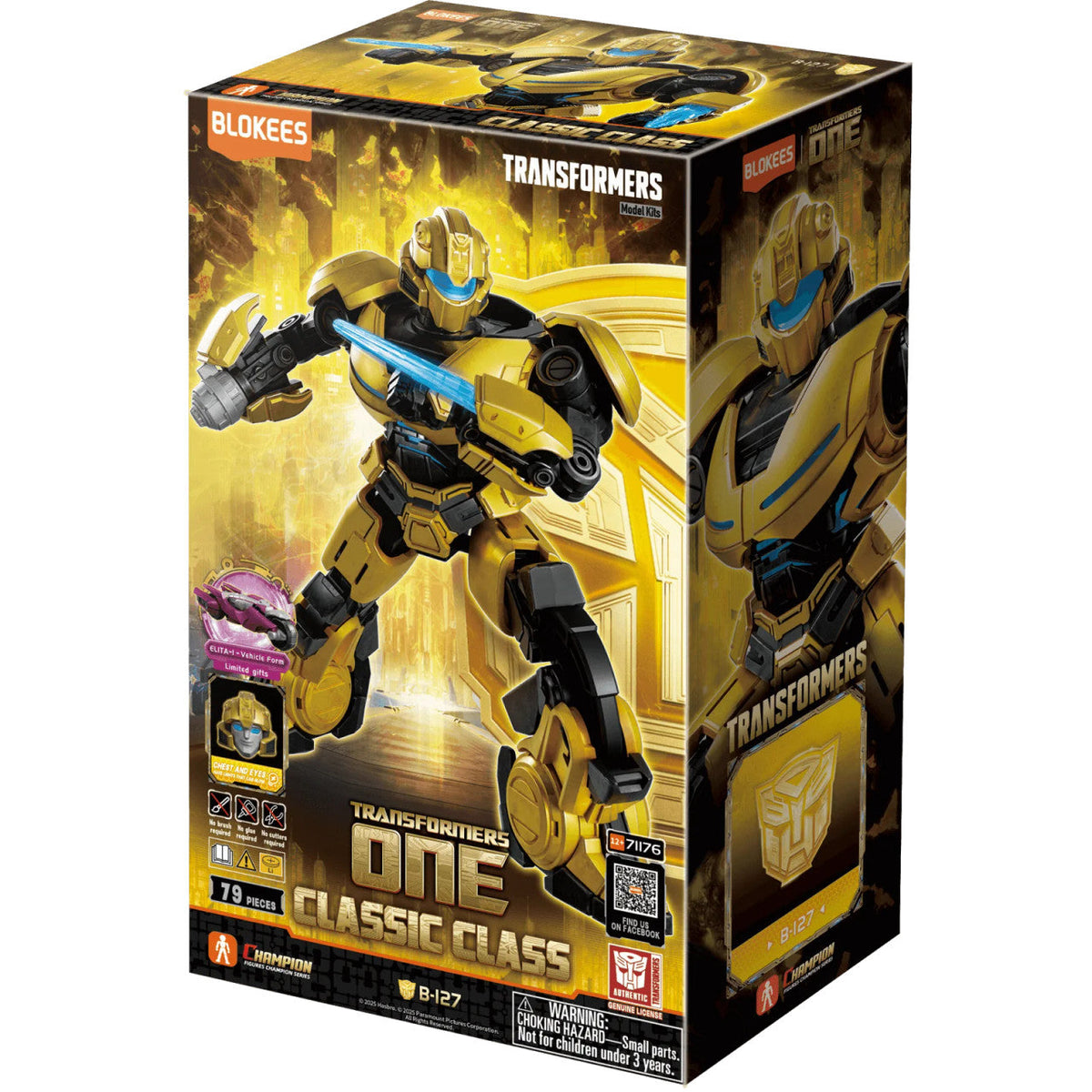Blokees Transformers Classic Class #15 B-127 Bumblebee (Transformers One) Model Kit