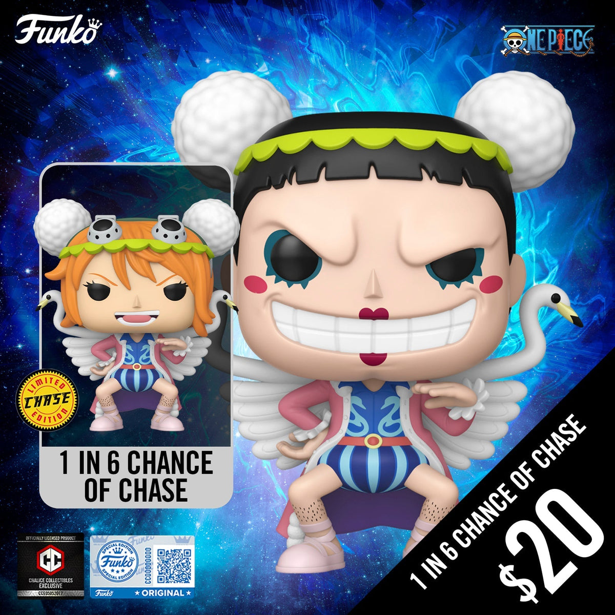 Funko Pop! Chalice Exclusive: One Piece S14: Bon Clay #2235 (1 in 6 chance of Chase)