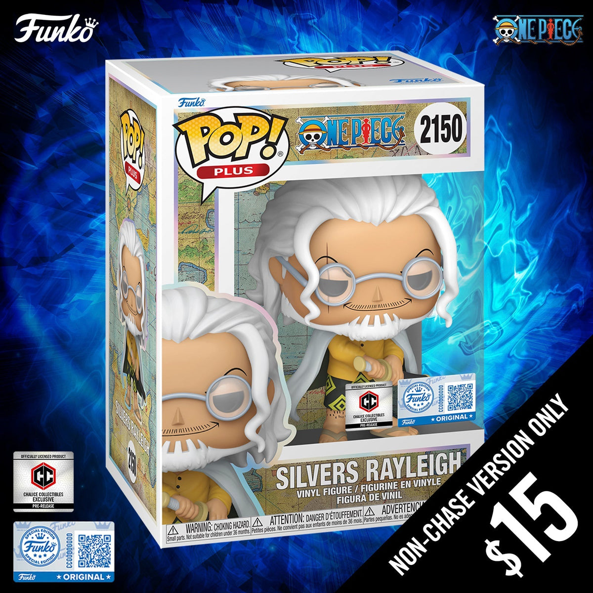 Pre-Order: Funko Pop! Chalice Exclusive: One Piece S12: Silvers Rayleigh #2150 (Non-Chase) (PR)