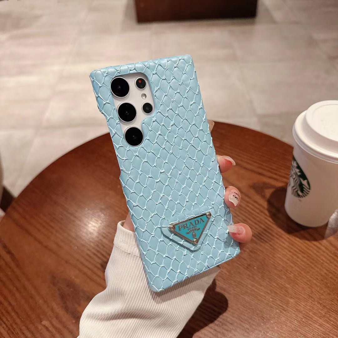 Luxury Snakeskin Leather Iconic Fashion Case for Samsung Galaxy S22-S26 Series