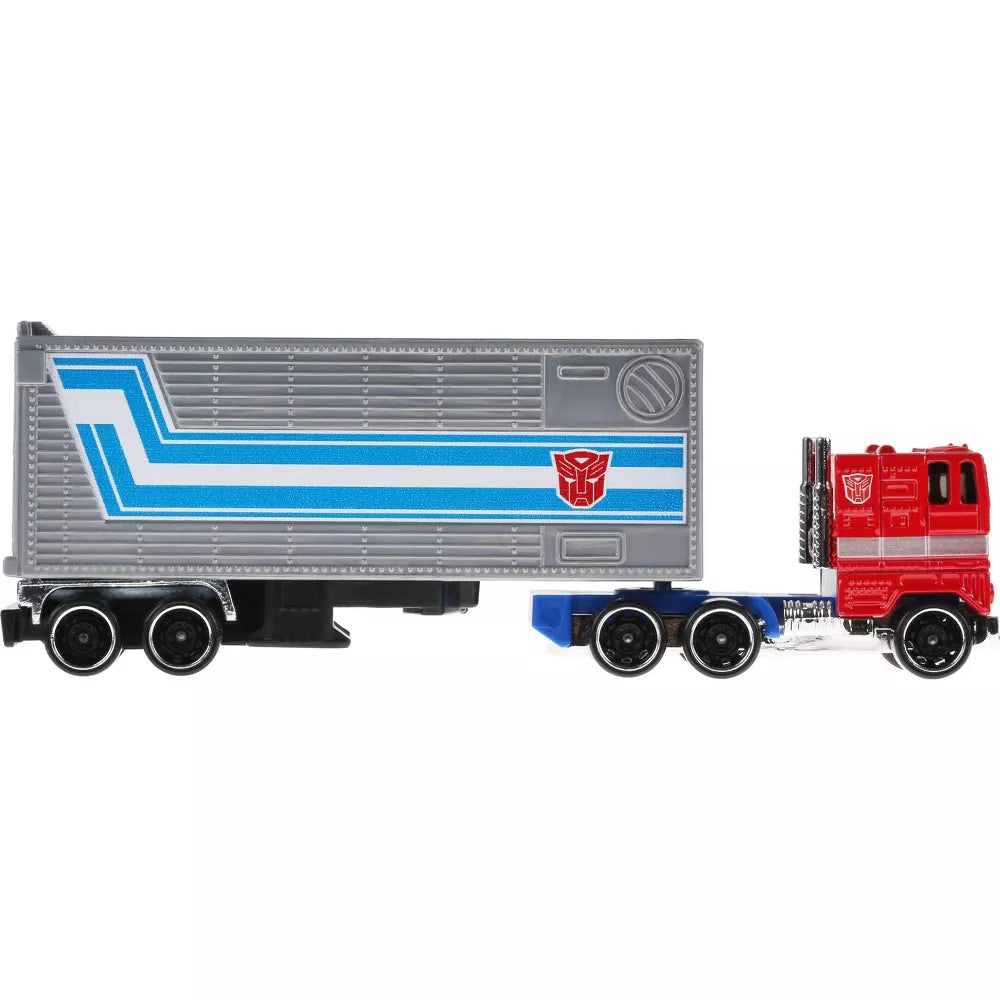 Hot Wheels Track Fleet Transformers Optimus Prime Cab & Trailer 1/64 Scale