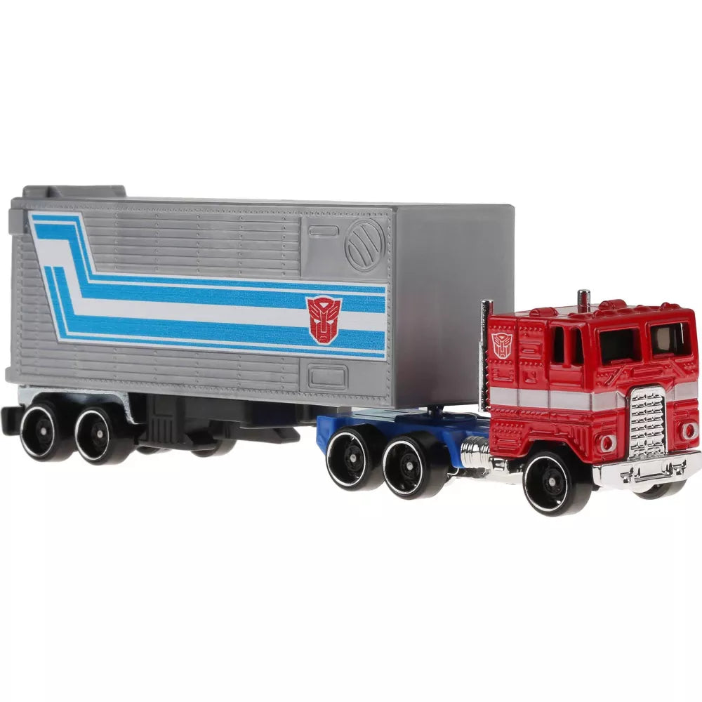 Hot Wheels Track Fleet Transformers Optimus Prime Cab & Trailer 1/64 Scale