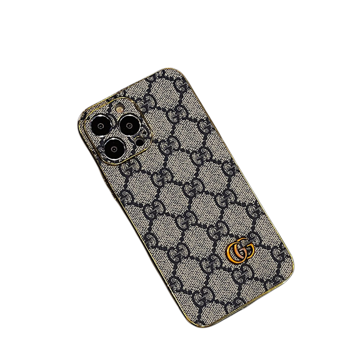 GG Supreme Navy Monogram Leather Case for iPhone 13-18 Pro & Pro Max