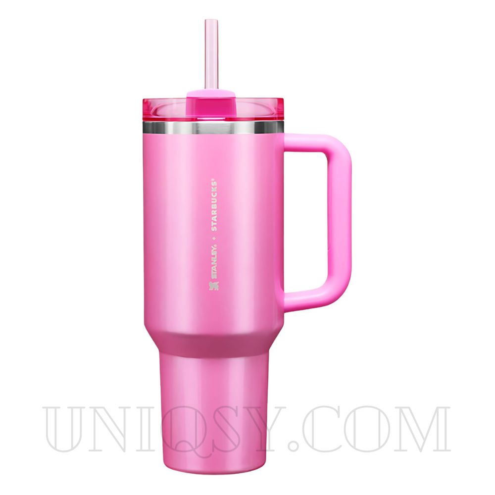 Stanley 40 OZ Tumbler Cup with Handle and Straw - Stainless Steel 1.1L