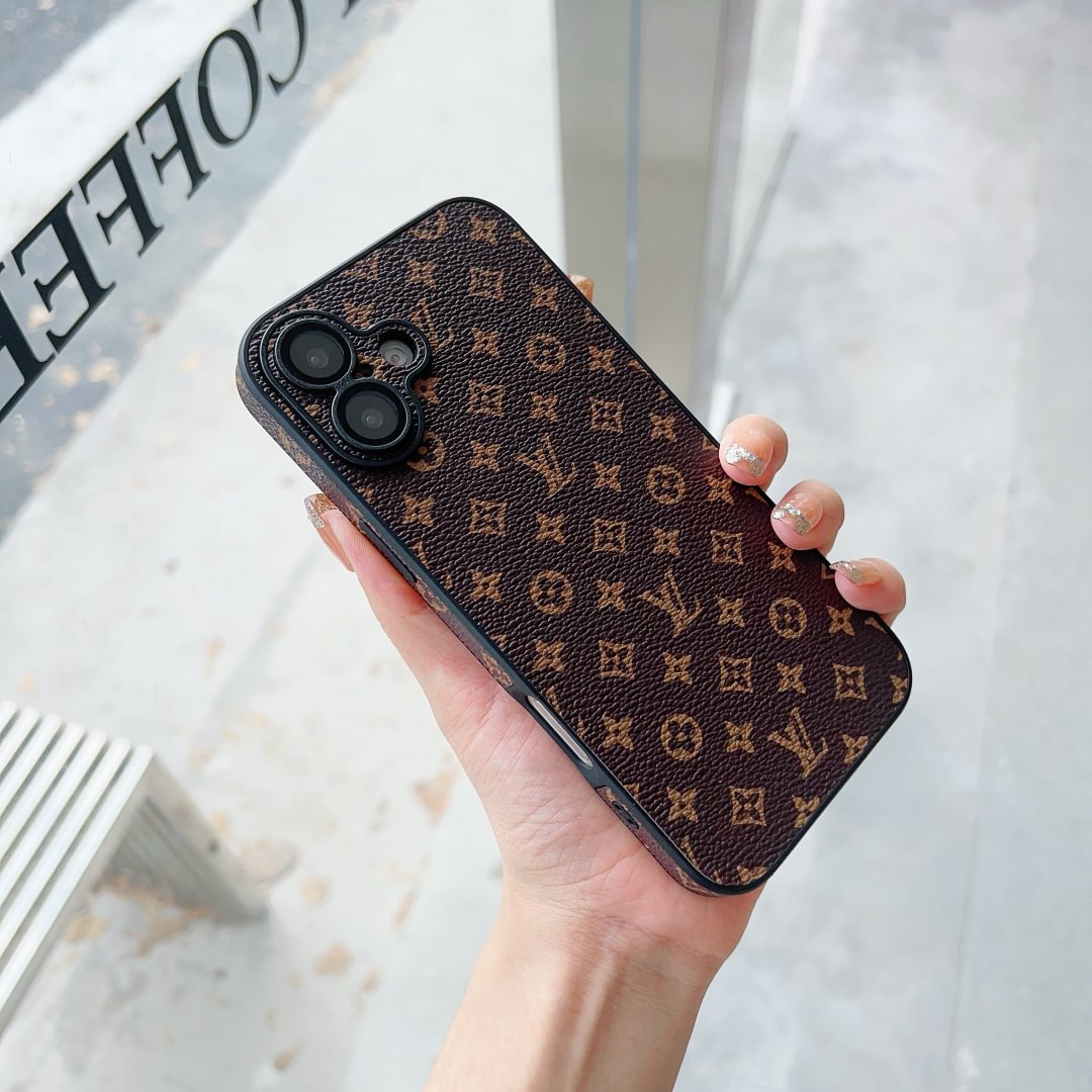 Louis Vuitton Case inspired classic leather for iPhone 13-18 Pro & Pro Max