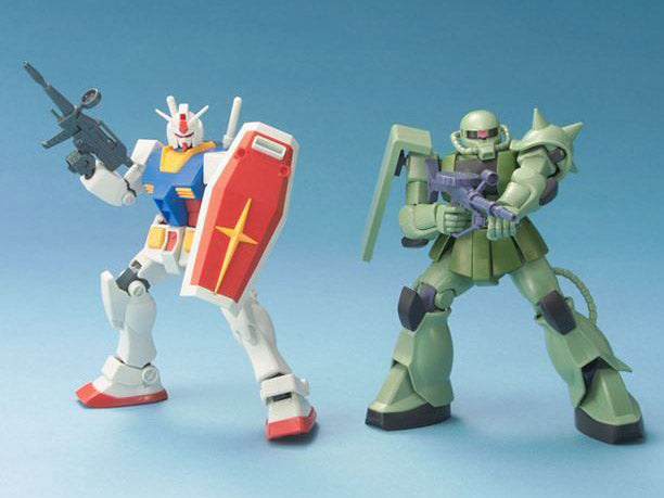 Gundam 1/144 HGUC RX-78-2 Gundam Vs. Zaku II Gunpla Starter Set Model Kit