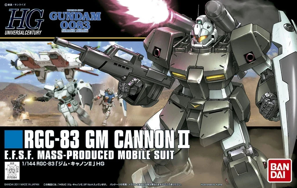 Gundam 1/144 HGUC #125 0083 Stardust Memory RGC-83 GM Cannon II Model Kit
