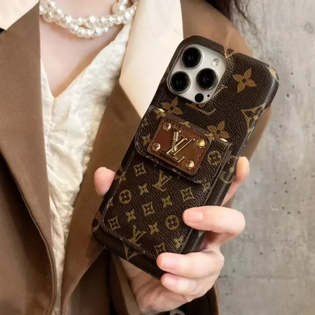 Luxury Card Holder Classic Ophidia Leather Case for iPhone 13-18 Pro & Pro Max