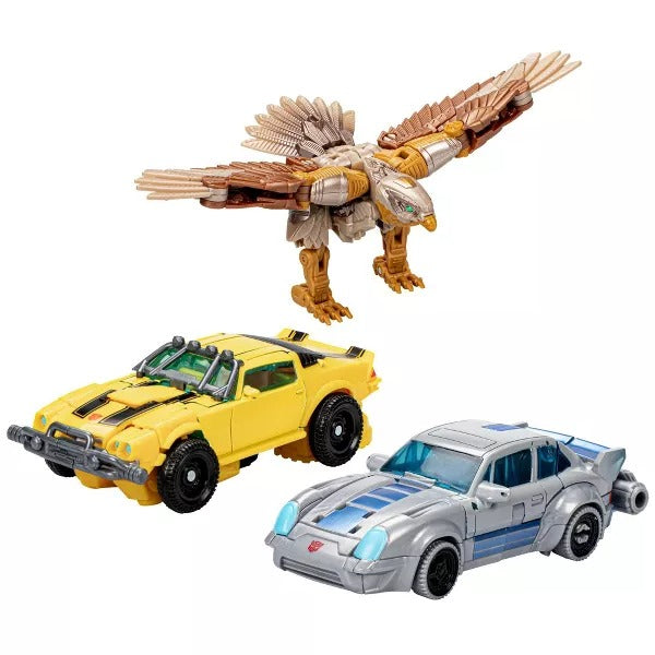 Hasbro Transformers Rise of the Beast Buzzworthy Bumblebee Jungle Mission 3 Pack Bumblebee, Airazor, Mirage Action Figure