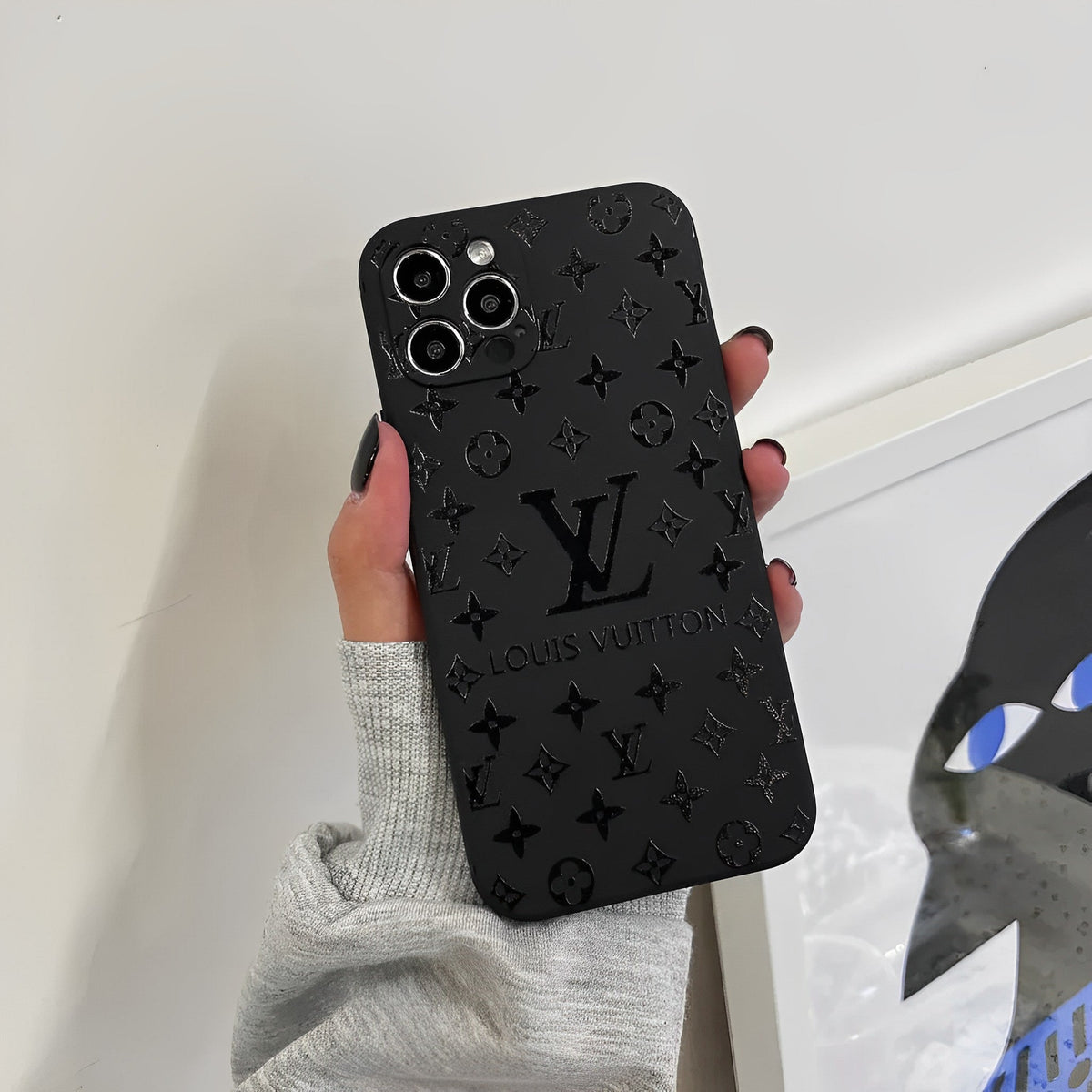 Premium Monogram Leather Case for iPhone 12-18 Pro & Pro Max