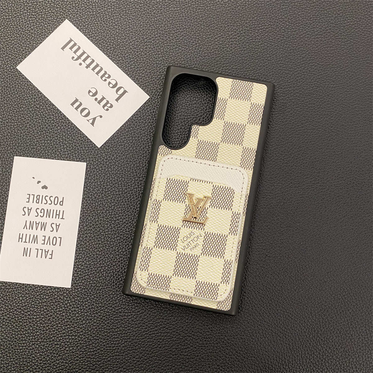 Luxury Petite Malle Designer Case with Card Holder for Samsung Galaxy S22-S26 Series