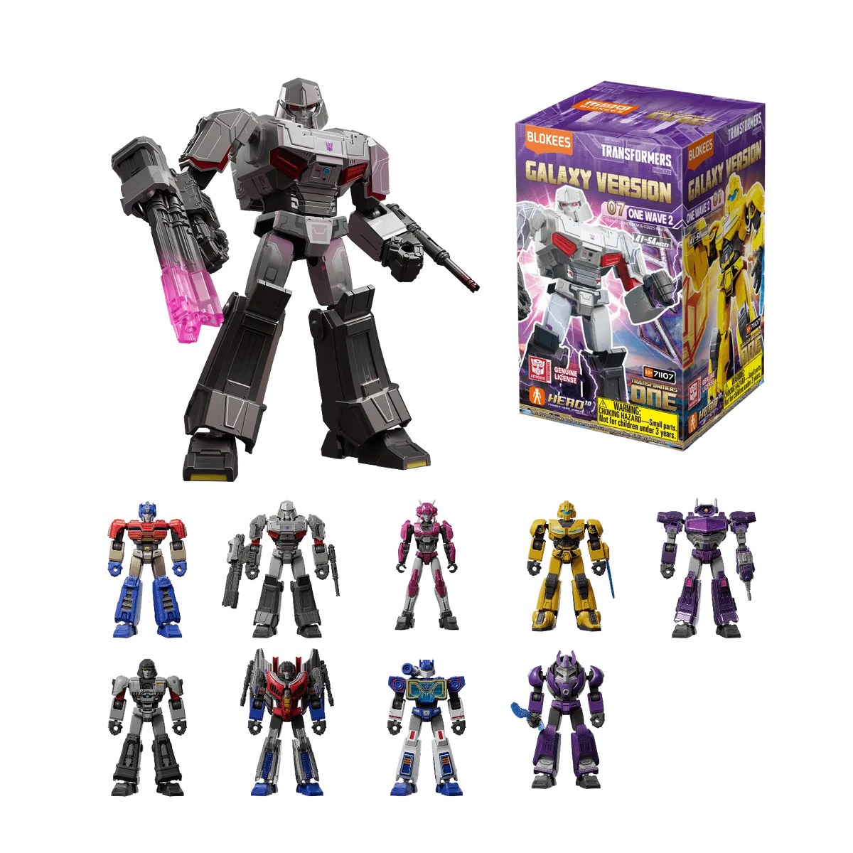 Blokees Transformers Model Kits Experience Galaxy Version #07 ONE Wave 2 Mystery Box Trading Figure Set of 9