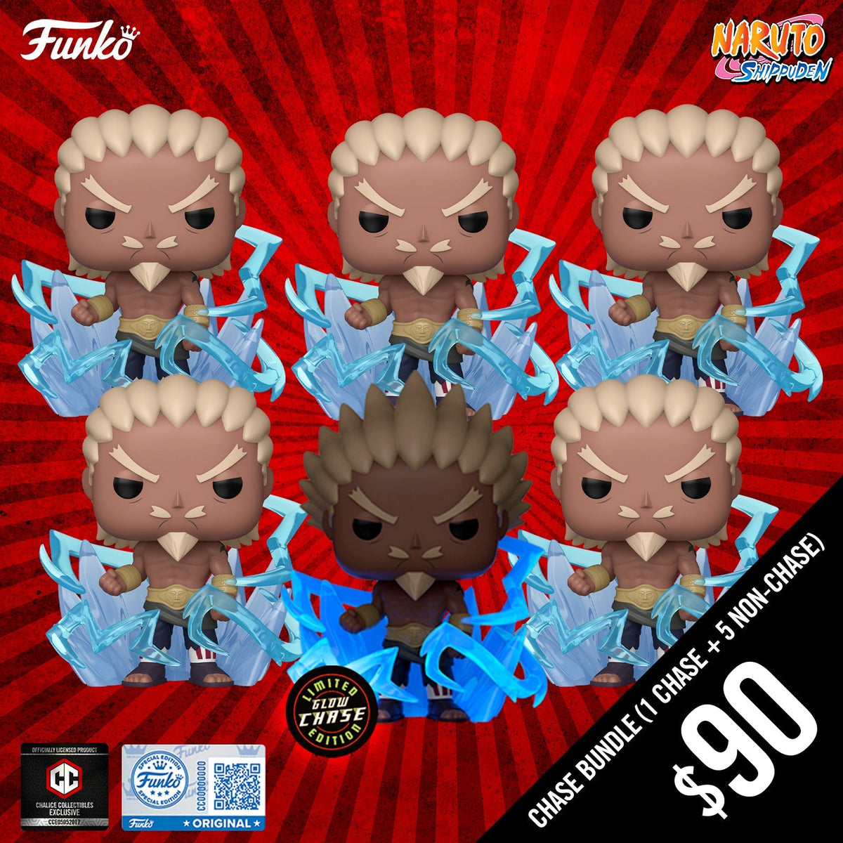 Funko Pop! Chalice Exclusive: Naruto Shippuden S15: Ay 4TH Raikage  (6-Pop Guaranteed Chase Bundle)