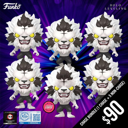 Funko Pop! Chalice Exclusive: Solo Leveling S2: Baek Yoonho - Silver Mane #2273 (6-Pop Guaranteed Chase Bundle)