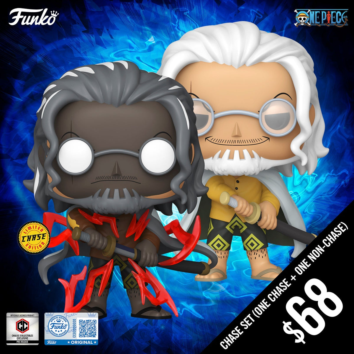 Pre-Order: Funko Pop! Chalice Exclusive: One Piece S12: Silvers Rayleigh  #2150 (Chase plus Non-Chase) (PR)