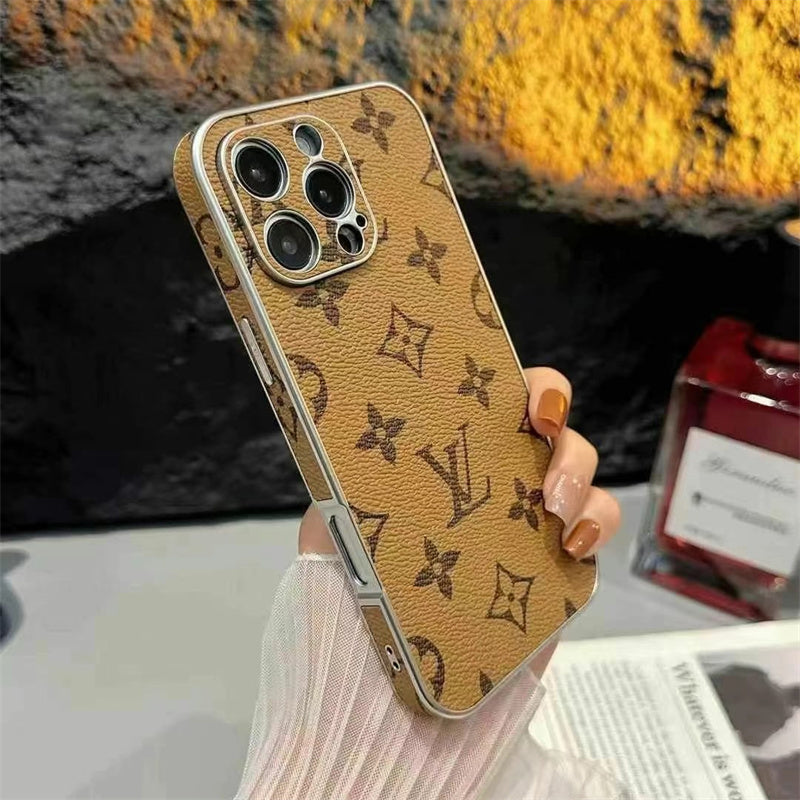 Luxury LV Leather iPhone Case