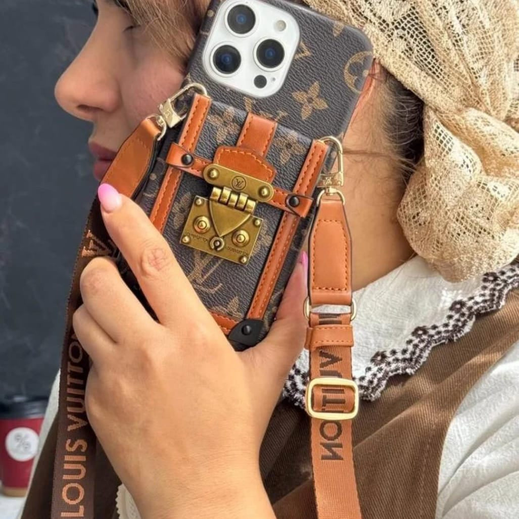 Luxury Monogram Trunk Phone Case for iPhone 12-18 Pro & Pro Max