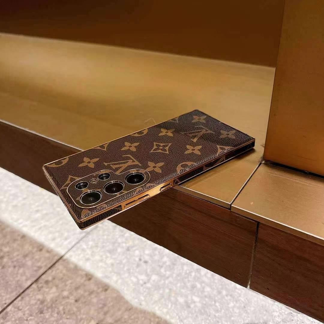 Luxury Monogram Square Trunk Case for Samsung Galaxy S22-S25