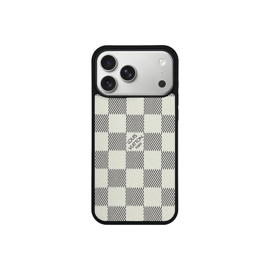 LV White Classic MagSafe Case for iPhone 12-18 Pro & Pro Max