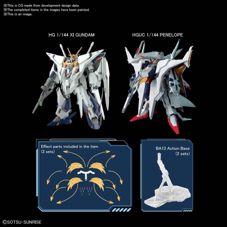 Gundam 1/144 HGUC Hathaway's Flash Xi Gundam vs. Penelope Model Kit