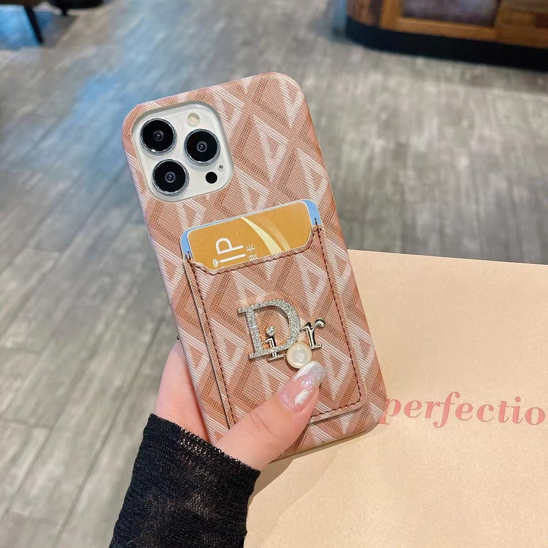 Luxury iPhone Case with Card Holder for iPhone 12-18 Pro & Pro Max