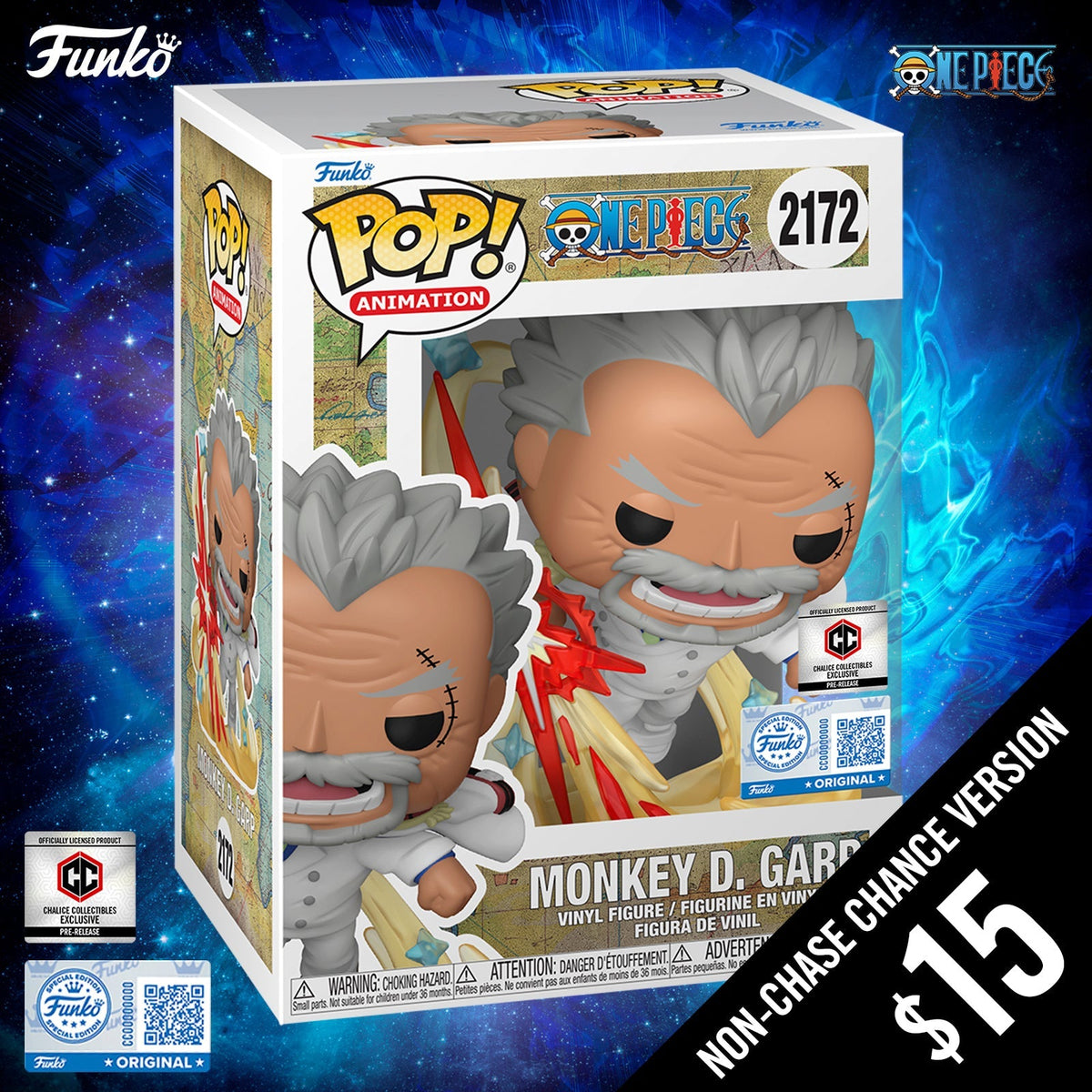 Pre-Order: Funko Pop! One Piece S13: Monkey D. Garp (Galaxy Impact) #2172 (Non-Chase) (PR)