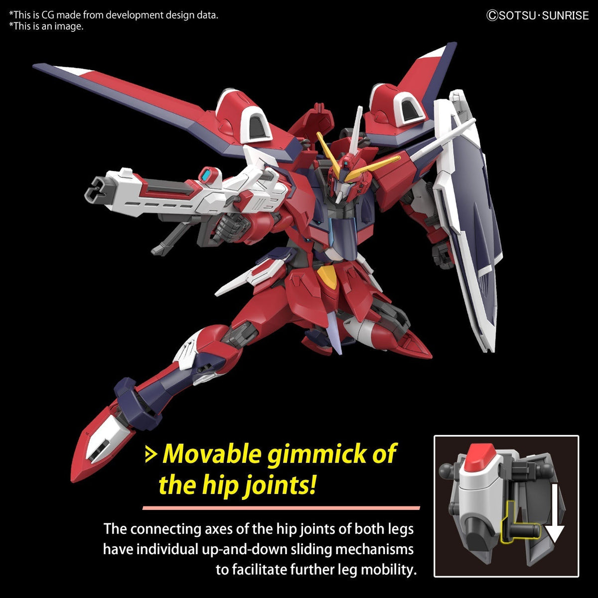 Gundam 1/144 HGUC #244 HGCE Seed Freedom STTS-808 Immortal Justice Gundam Model Kit