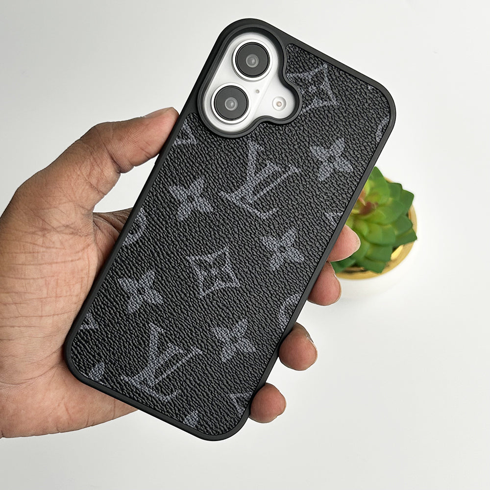 LV Style Classic Printed Leather Case for iPhone 13-18 Pro & Pro Max