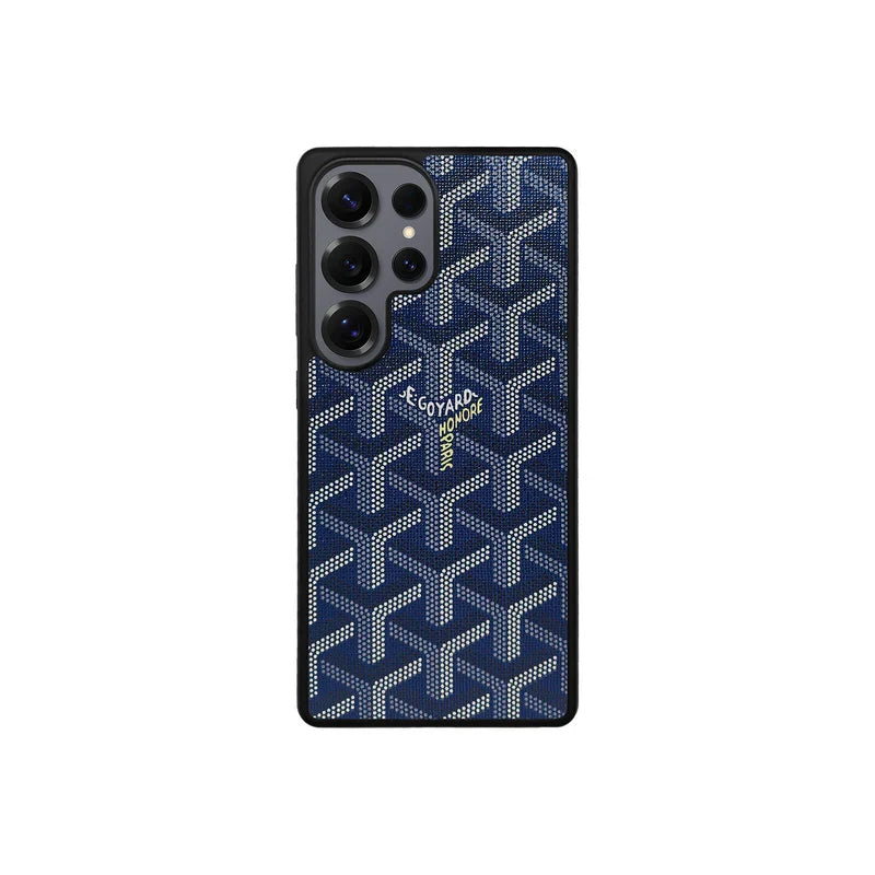 Premium Blue GYD-Style Pattern with Magsafe Option for Samsung S22-S26 Series